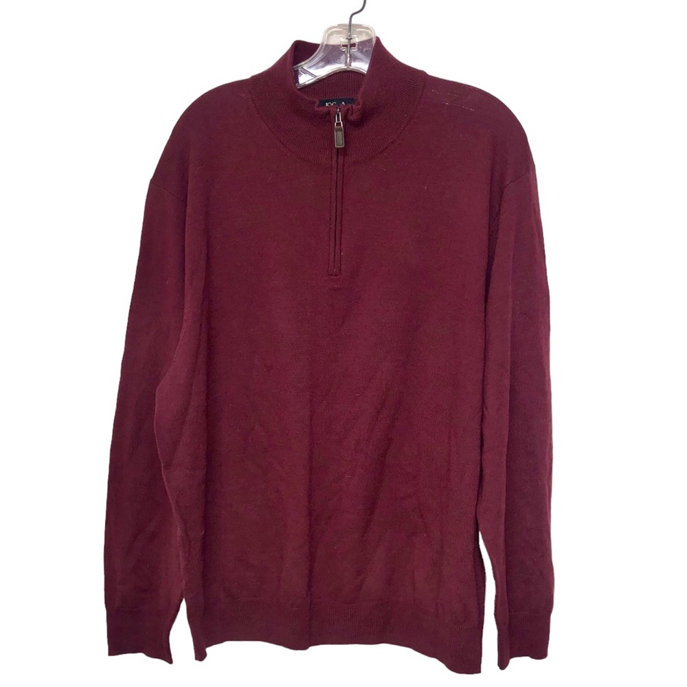 Jos. A. Bank Signature Collection 100% Merino Wool Sweater Men's XL Burgundy